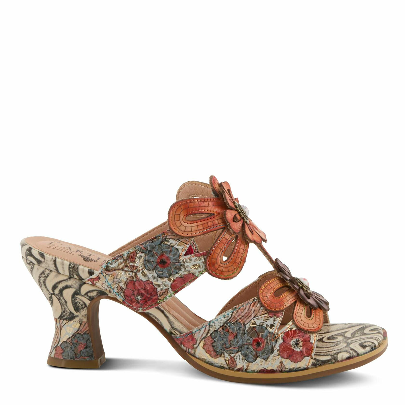 L'Artiste by Spring Step Women's Alania Sandal, Orange Multi, 5.5-6