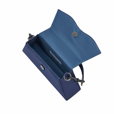 Lady Couture AMY Rhinestone Bow Handbag, Navy