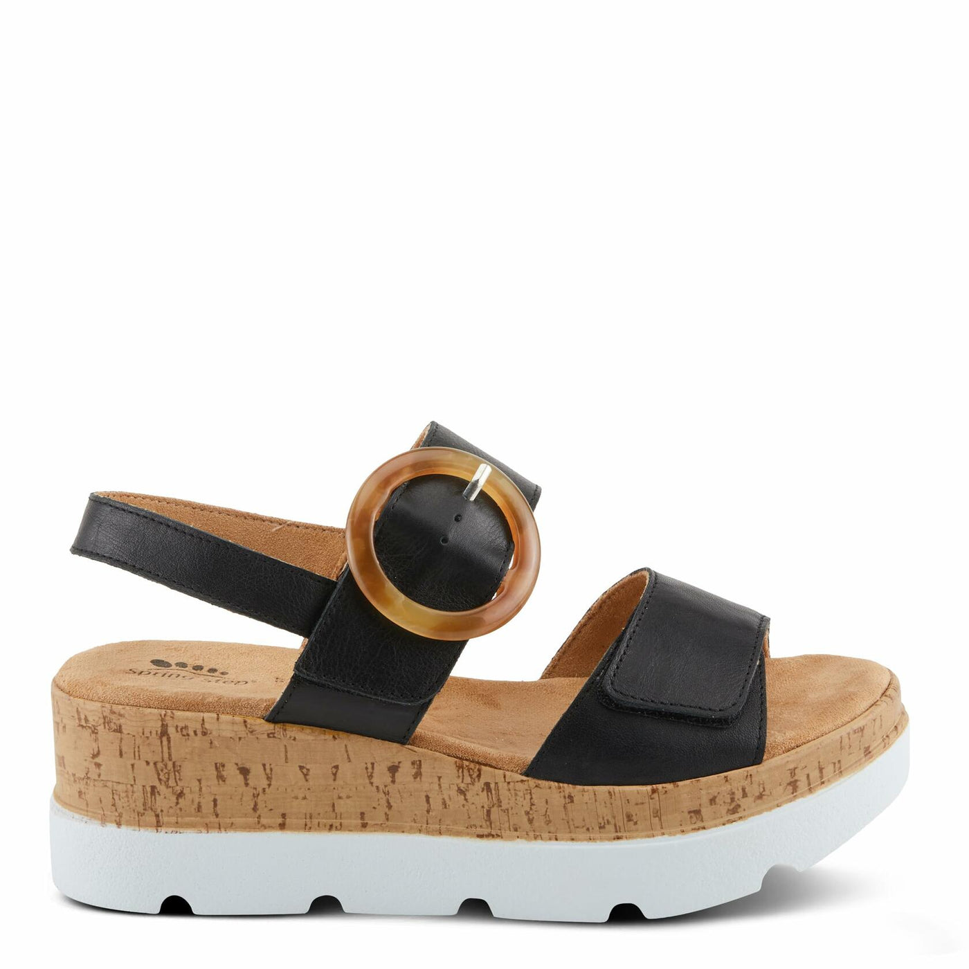 Spring Step Women's Abarah Sandal, Black, 5
