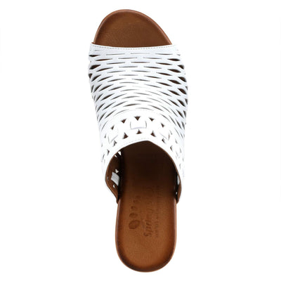 Spring Step Women's Anika Slide Sandal White EU 41 / US 9.5-10