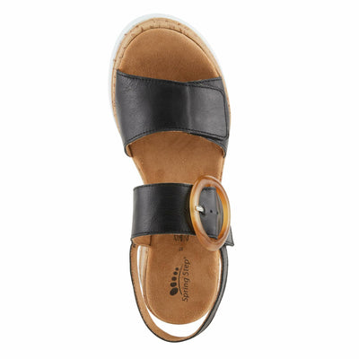 Spring Step Women's Abarah Sandal, Black, 9.5