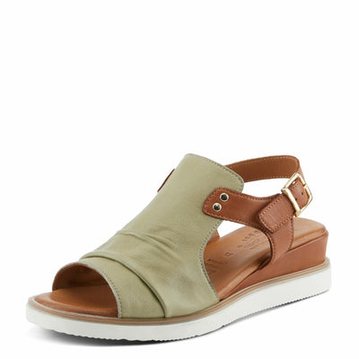 Spring Step Women's Locals Sandal, Olive Multi, 9