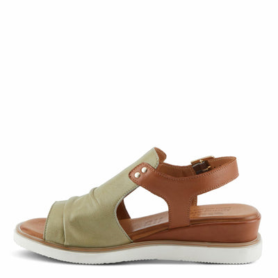 Spring Step Women's Locals Sandal, Olive Multi, 9