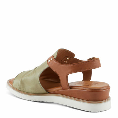 Spring Step Women's Locals Sandal, Olive Multi, 9