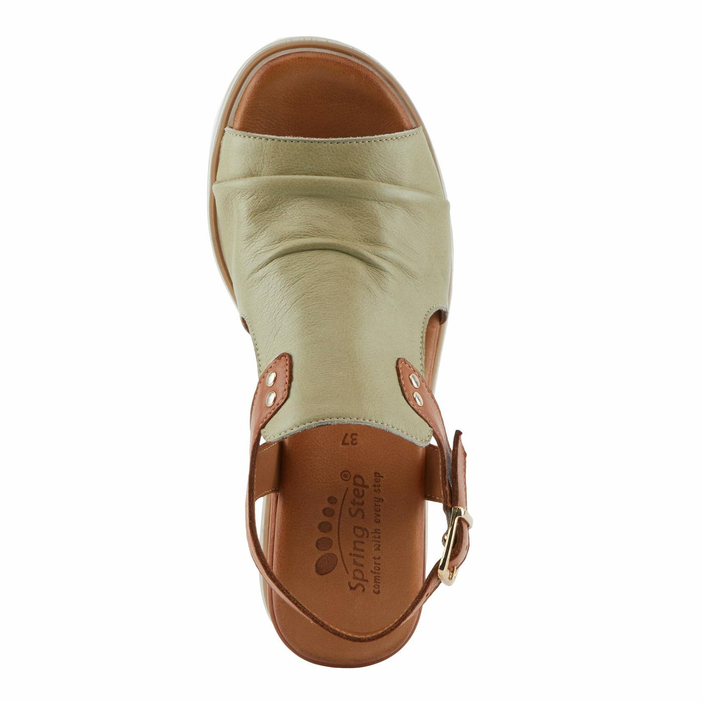 Spring Step Women's Locals Sandal, Olive Multi, 9