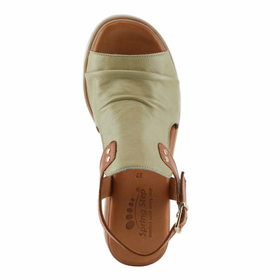 Spring Step Women's Locals Sandal, Olive Multi, 9