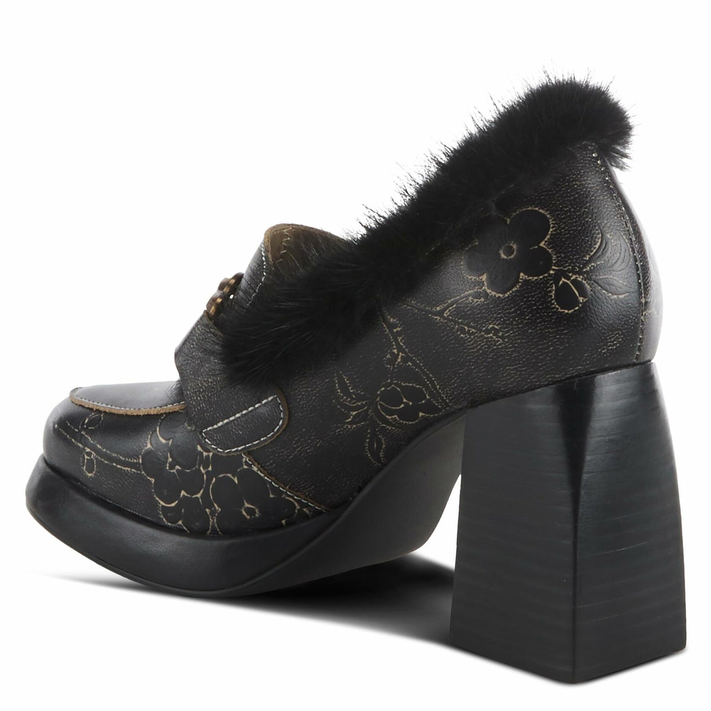 Spring Step L'Artiste Women's Tancy Leather Heel Black Multi EU 40 / US 9