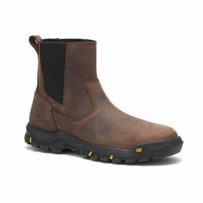 CAT Footwear Men's Wheelbase Construction Boot, Clay, 8.5