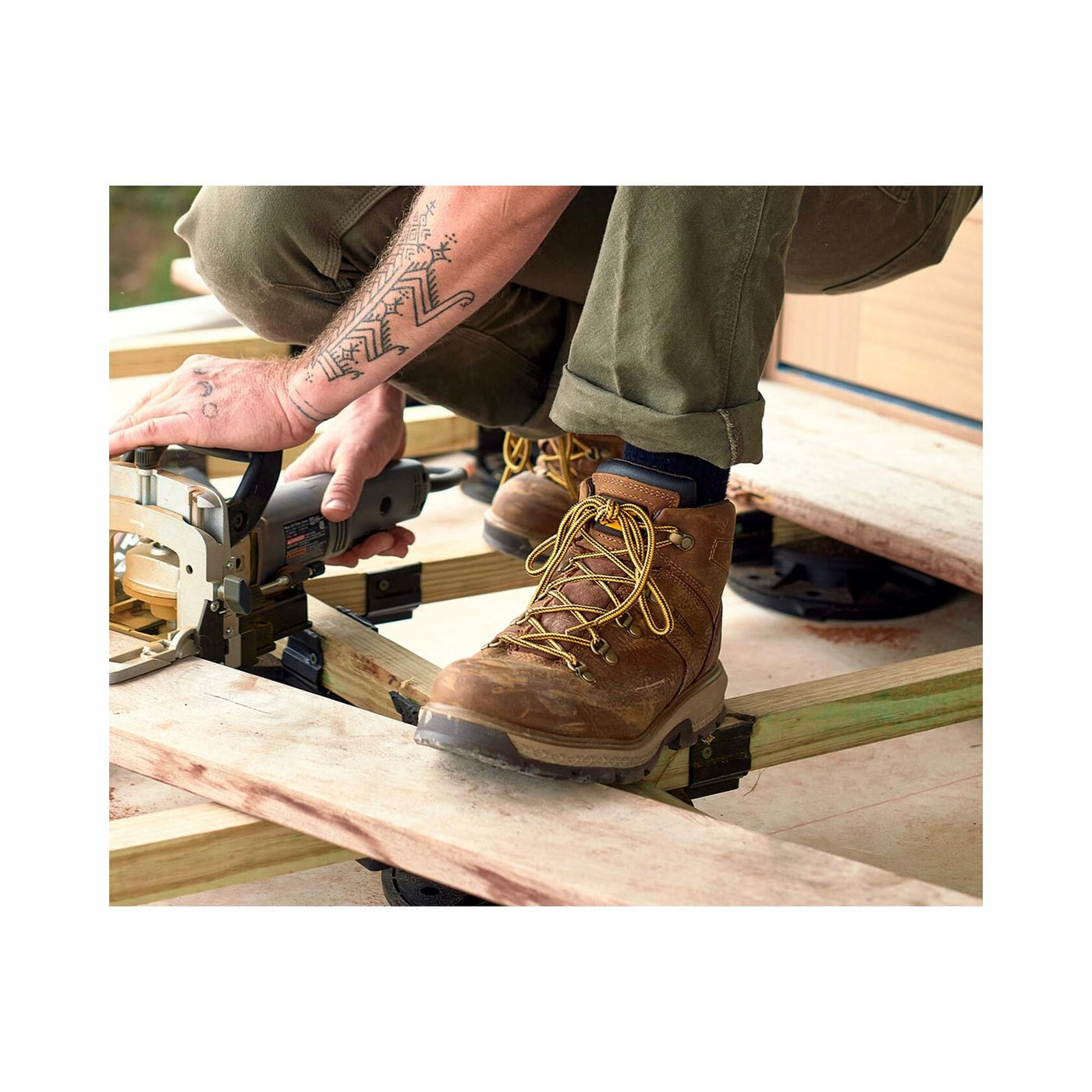 Cat Footwear Men's Exposition Hiker Wp at Construction Boot, Pyramid, 7.5 Wide