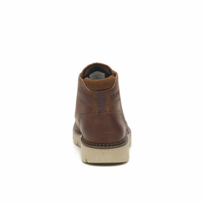 CAT Footwear Covert Mid Waterproof Fashion Boot, Mens Leather Brown, 7.5