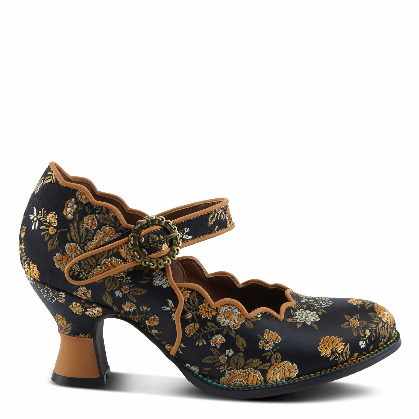 L'Artiste by Spring Step Women's Adodora Black Multi 11 Medium