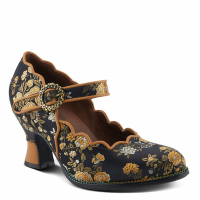 L'Artiste by Spring Step Women's Adodora Black Multi 11 Medium