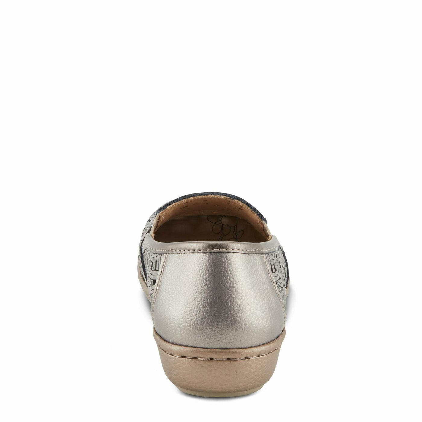 Spring Step NIFONELA Women's Slip-On Sneaker - Elastic Gore, Laser Cut Details, Removable Insole Pewter EU 40 / US 9