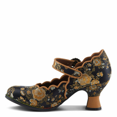 L'Artiste by Spring Step Women's Adodora Black Multi 11 Medium