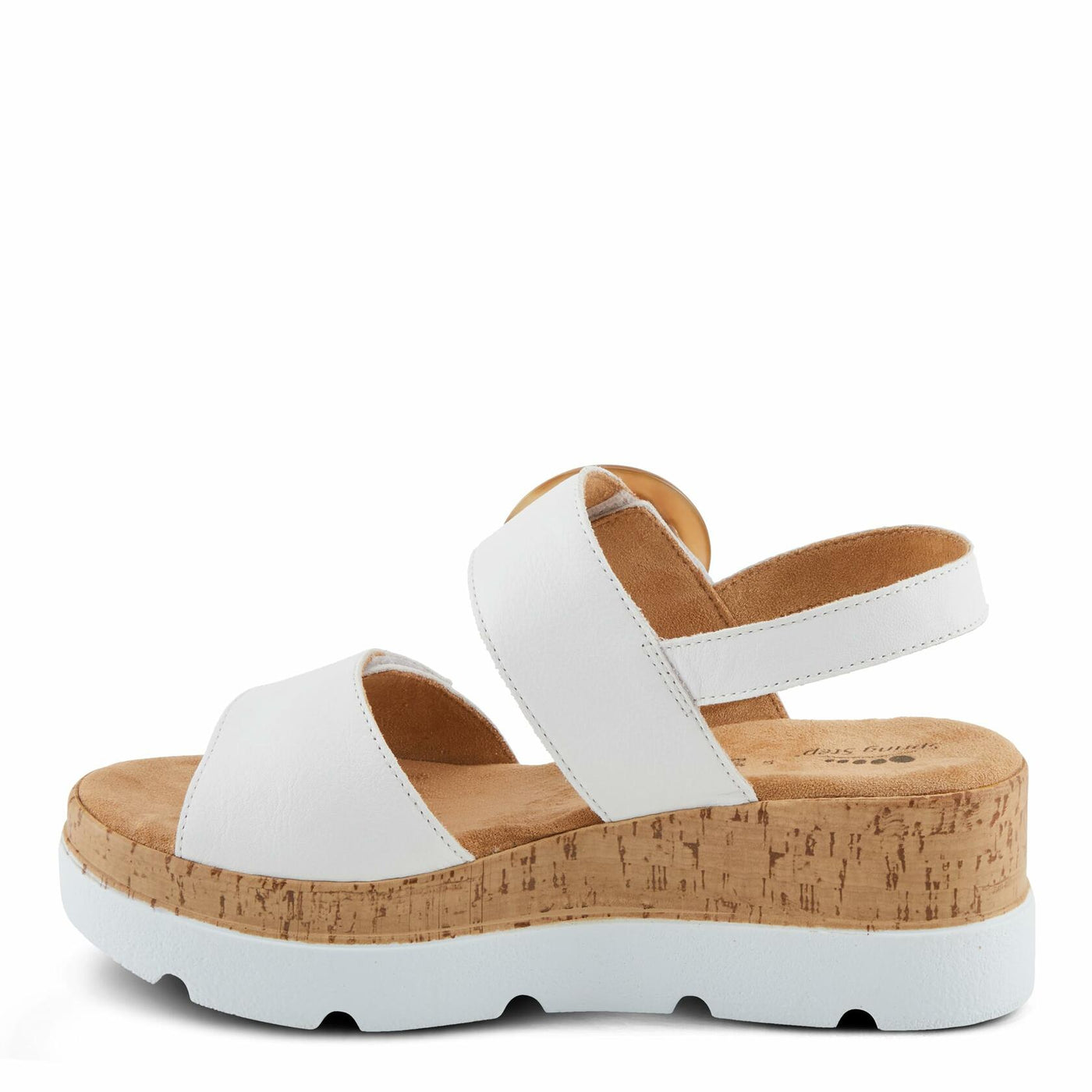 Spring Step Women's Abarah Sandal, White, 6.5