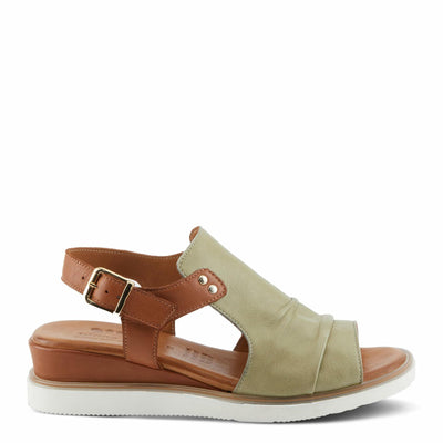 Spring Step Women's Locals Sandal, Olive Multi, 9