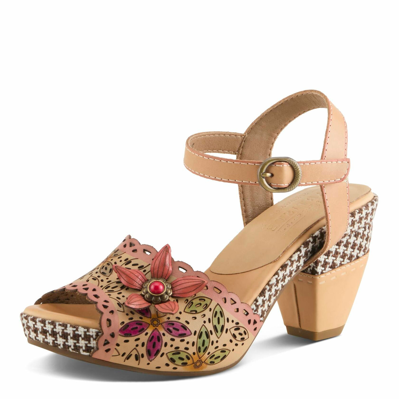 L'Artiste by Spring Step Women's Miabella Sandal, Beige Multi, 9