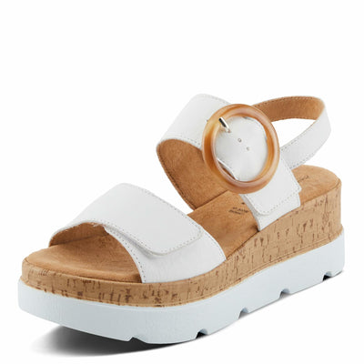 Spring Step Women's Abarah Sandal, White, 6.5