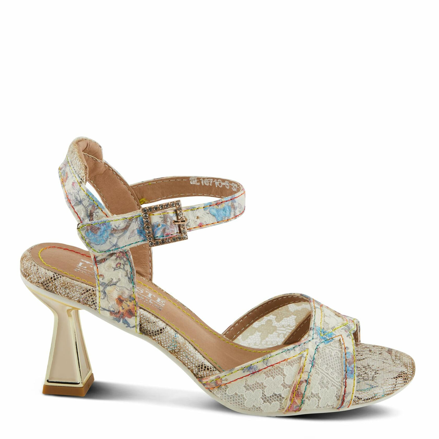 Spring Step L'Artiste Women's CHATEL Open-Toe Sandals - Classic Elegance with a Contemporary Twist Beige Multi EU 35 / US 5