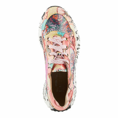 Spring Step L'Artiste Women's Cabaret Sequin Leather Fashion Sneakers - Stylish Comfort with a Sparkling Touch Pink Multi EU 37 / US 6.5-7