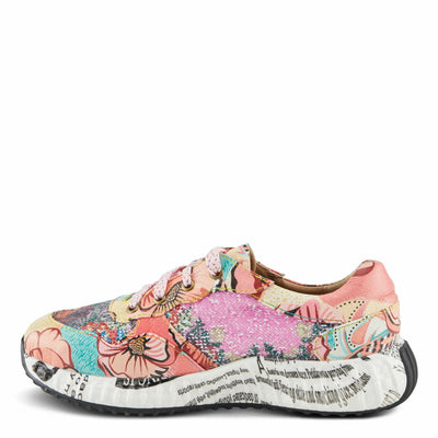 Spring Step L'Artiste Women's Cabaret Sequin Leather Fashion Sneakers - Stylish Comfort with a Sparkling Touch Pink Multi EU 37 / US 6.5-7