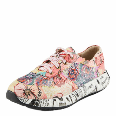 Spring Step L'Artiste Women's Cabaret Sequin Leather Fashion Sneakers - Stylish Comfort with a Sparkling Touch Pink Multi EU 37 / US 6.5-7