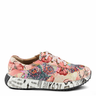 Spring Step L'Artiste Women's Cabaret Sequin Leather Fashion Sneakers - Stylish Comfort with a Sparkling Touch Pink Multi EU 37 / US 6.5-7