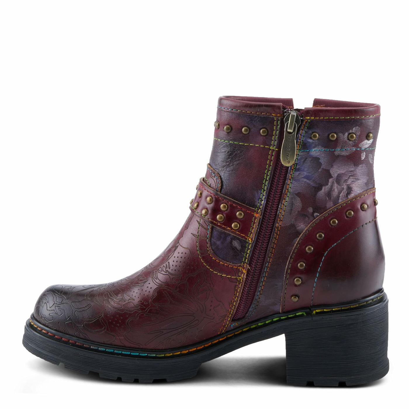 L'Artiste by Spring Step Women's Branchout Fashion Boot, Bordeaux Multi, 10