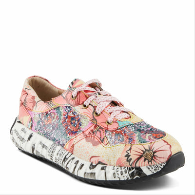 Spring Step L'Artiste Women's Cabaret Sequin Leather Fashion Sneakers - Stylish Comfort with a Sparkling Touch Pink Multi EU 37 / US 6.5-7