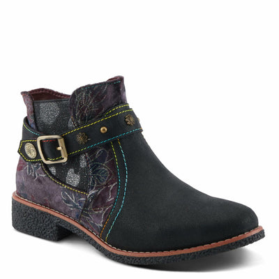 Spring Step L'Artiste Airies Women's Chelsea Boot - Edgy Studs, Ornate Embellishments, Show-Stopping Style Black Metallic EU 37 / US 6.5-7