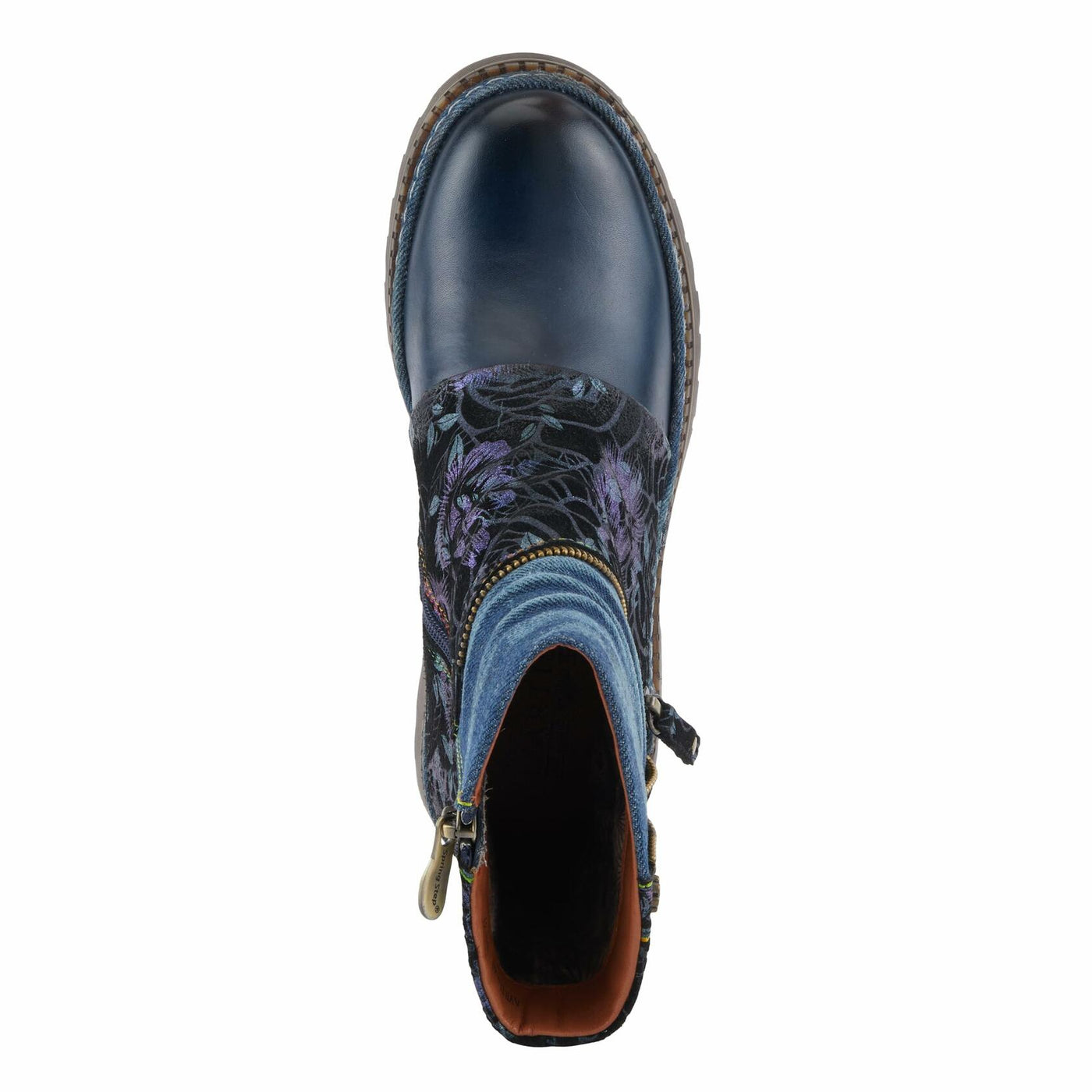L'Artiste by Spring Step Women's Avrilrose Urban Booties, Navy Multi, 8.5