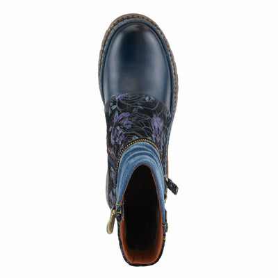 L'Artiste by Spring Step Women's Avrilrose Urban Booties, Navy Multi, 8.5