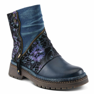 L'Artiste by Spring Step Women's Avrilrose Urban Booties, Navy Multi, 8.5
