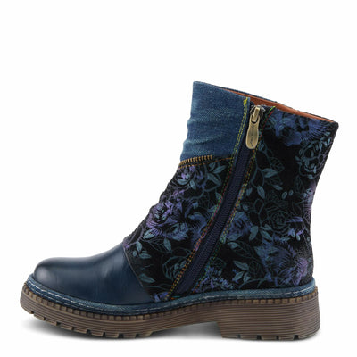 L'Artiste by Spring Step Women's Avrilrose Urban Booties, Navy Multi, 8.5