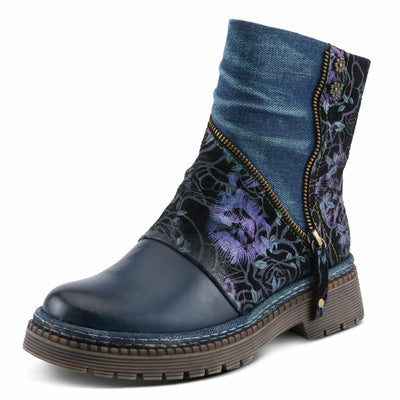 L'Artiste by Spring Step Women's Avrilrose Urban Booties, Navy Multi, 8.5