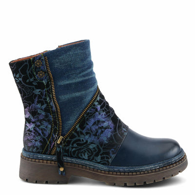 L'Artiste by Spring Step Women's Avrilrose Urban Booties, Navy Multi, 8.5