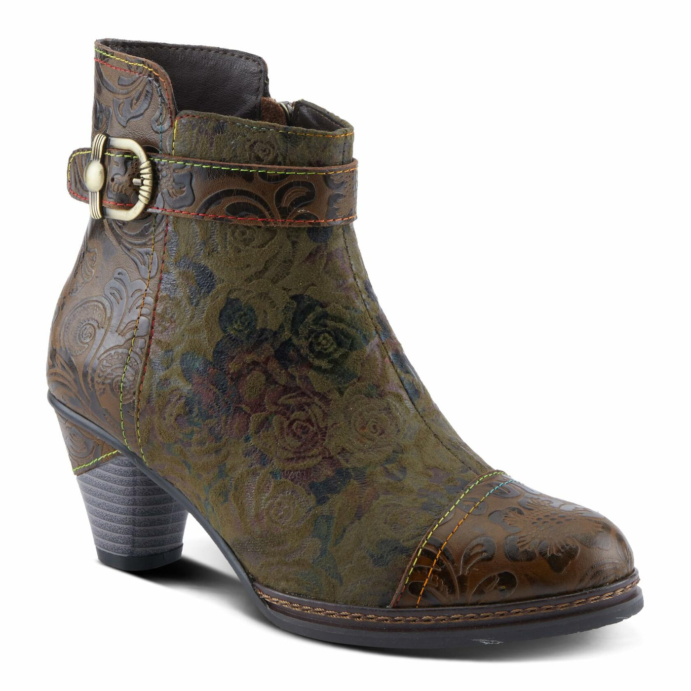 L'Artiste by Spring Step Women's Antilles Olive Green 5 Medium