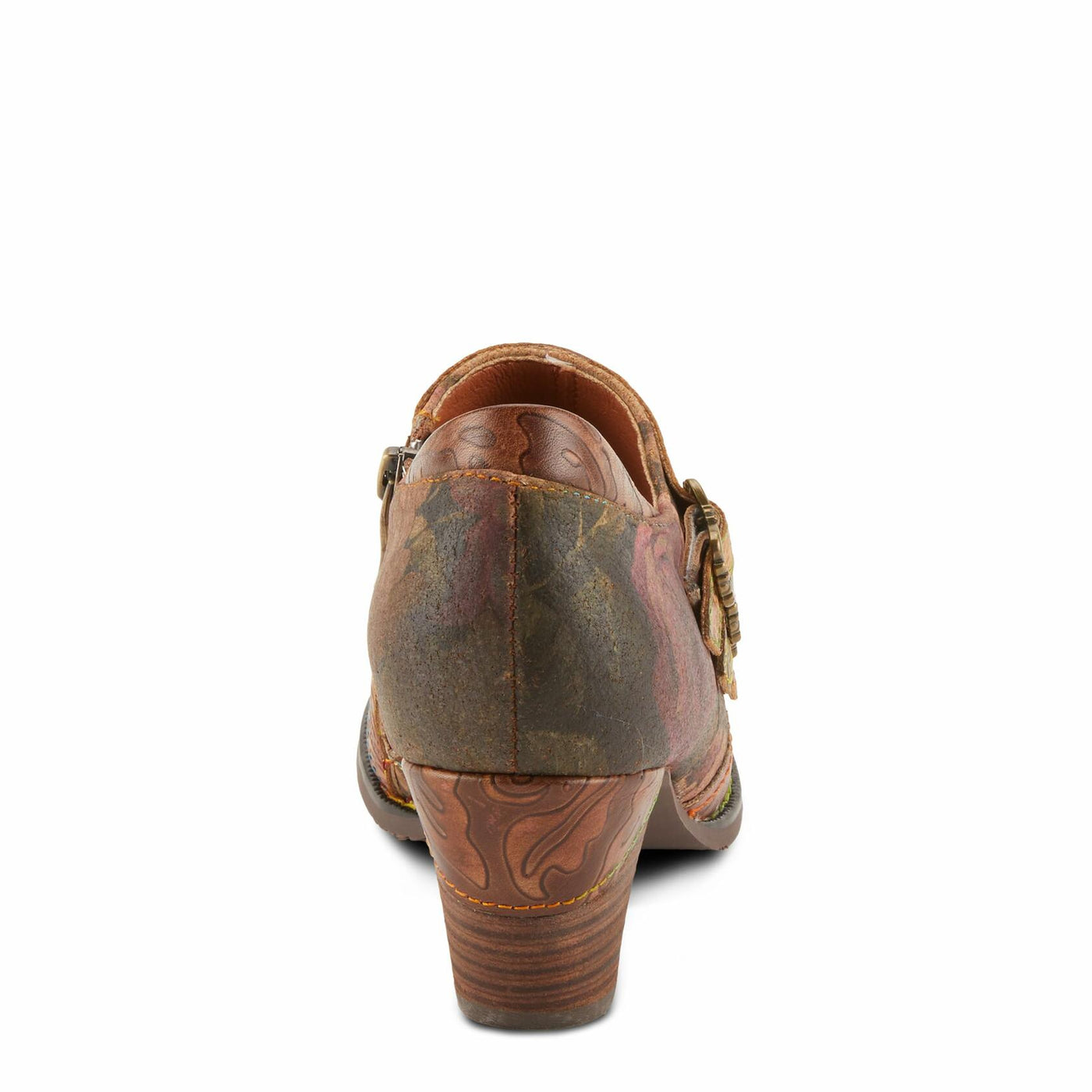 Spring Step L'Artiste Graphic Shoes for Women - Comfortable Womens Booties - Ladies Shoes with Zipper Closure and Microsuede Insole - Brown Multi EU 42 / US 10.5-11