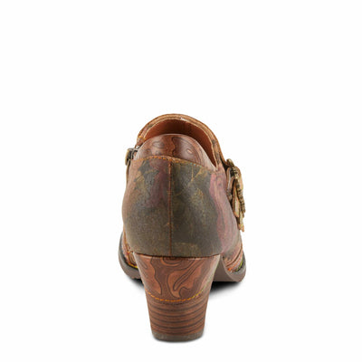 Spring Step L'Artiste Graphic Shoes for Women - Comfortable Womens Booties - Ladies Shoes with Zipper Closure and Microsuede Insole - Brown Multi EU 42 / US 10.5-11