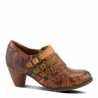 Spring Step L'Artiste Graphic Shoes for Women - Comfortable Womens Booties - Ladies Shoes with Zipper Closure and Microsuede Insole - Brown Multi EU 42 / US 10.5-11