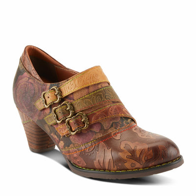 Spring Step L'Artiste Graphic Shoes for Women - Comfortable Womens Booties - Ladies Shoes with Zipper Closure and Microsuede Insole - Brown Multi EU 42 / US 10.5-11