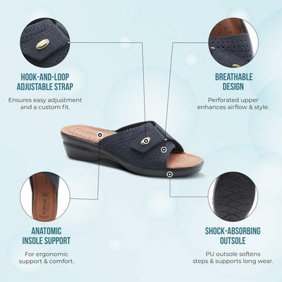 Flexus by Spring Step Women's KEA Slide Sandal, Black, 10.5-11
