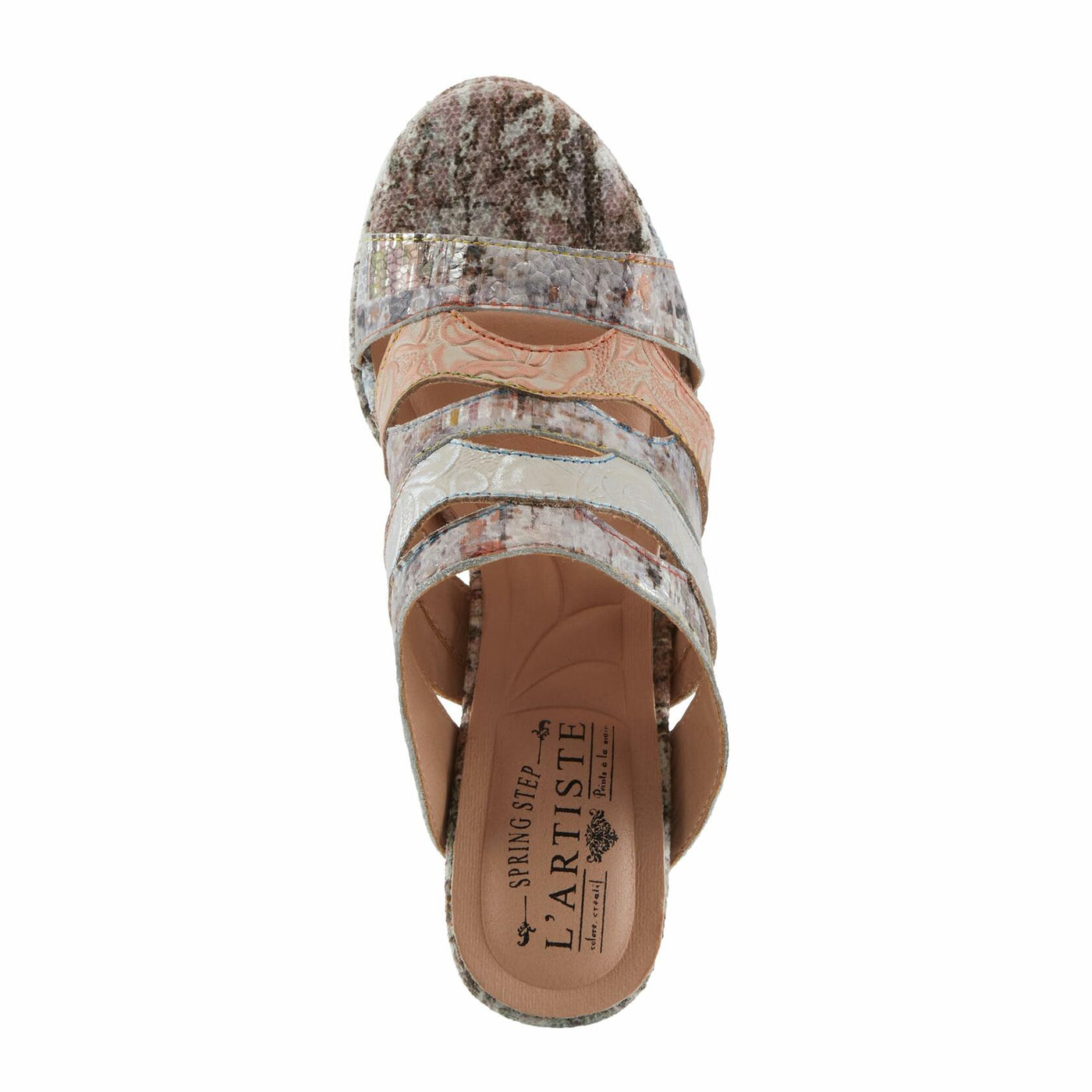 L'Artiste by Spring Step Women's Aurielle Sandal, Bone Multi, 9.5-10