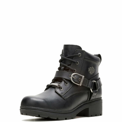 HARLEY-DAVIDSON FOOTWEAR Women's Tegan Ankle Boot ,Black,8.5 M US