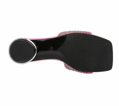 Lady Couture AMAZING Multi Color Straps Slide, Pink Multi, 12