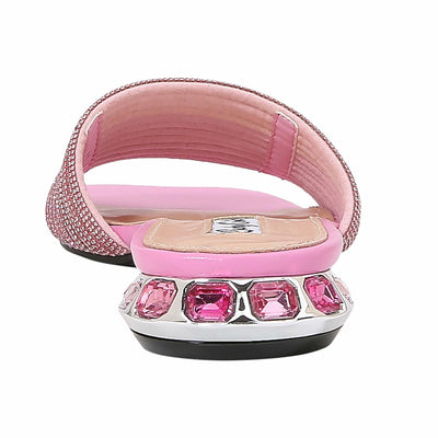 Lady Couture AMAZING Multi Color Straps Slide, Pink Multi, 12