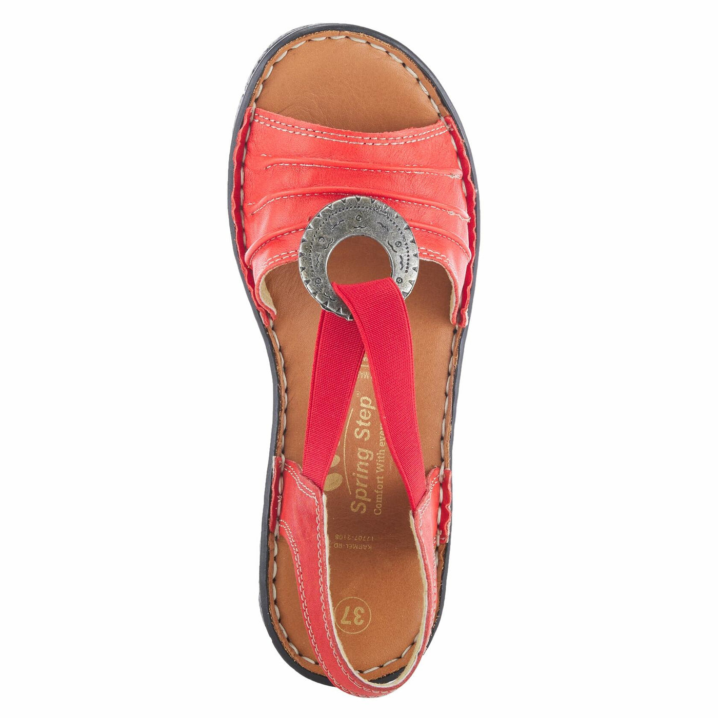 Spring Step KARMEL Sandal, Red, 38 Medium EU 7.5-8 US
