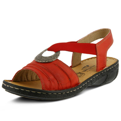 Spring Step KARMEL Sandal, Red, 38 Medium EU 7.5-8 US