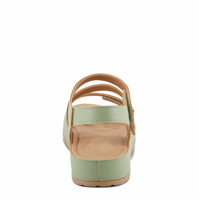 PATRIZIA Women's AREZA Asymmetrical Slingback Flat Sandals Olive Green EU 35 / US 5