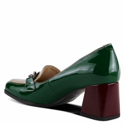Azura Women's Luzish Leather Heeled Shoe Green Multi Patent EU 38 / US 7.5-8
